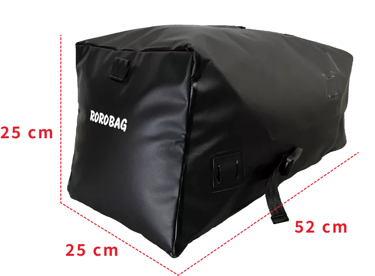 ROROBAG 3 型態二尺寸，25x25x52cm，提供更多儲物空間。