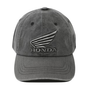 Honda Wing logo Pigment Cap HRC 黑灰色牛仔布料舊化 刺繡LOGO棒球帽