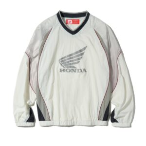 Long sleeve Ivory 米白底紅漸層銀色