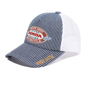 Alternative view of Honda Stripe Mesh Cap 淺藍色條紋Honda刺繡網眼棒球帽