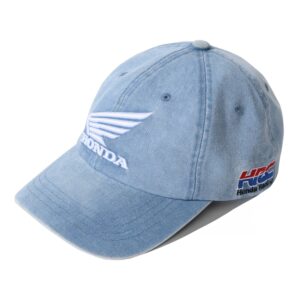 Alternative view of Honda Wing logo Pigment Cap HRC 淺藍色牛仔布料舊化 刺繡LOGO棒球帽