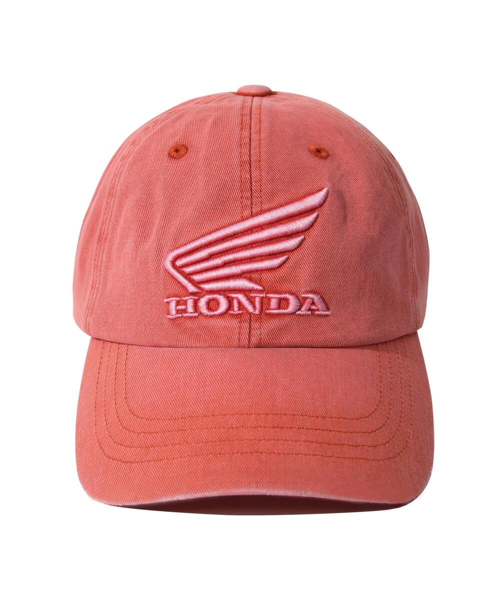 Honda Wing logo Pigment Cap HRC 粉紅色牛仔布料舊化 刺繡LOGO棒球帽