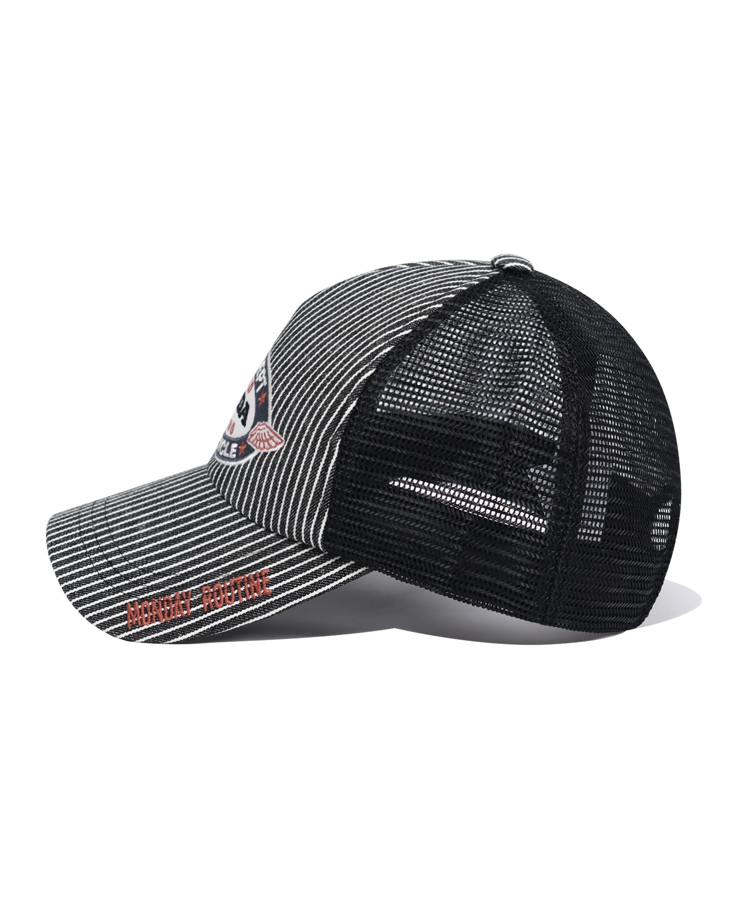 Honda Stripe Mesh Cap 黑色條紋Honda刺繡網眼棒球帽:圖片 3