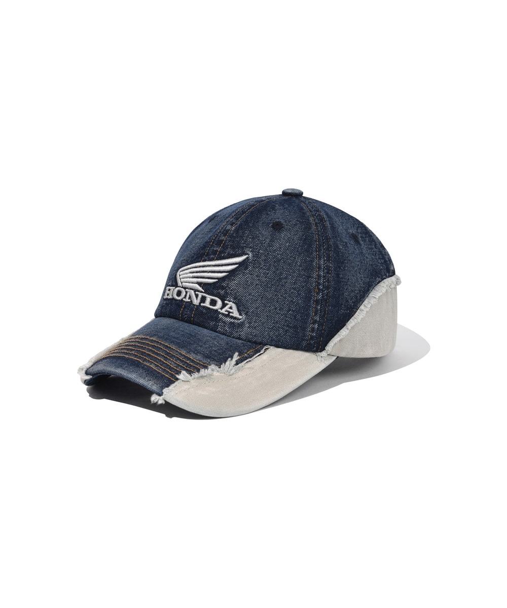 Vintage Cutoff Cap Dark Navy 復古牛仔布拼接Honda刺繡Logo棒球帽