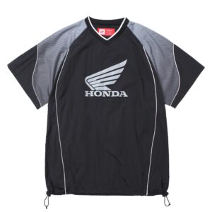 Track nylon Short sleeve Black 黑色夢想之翼白